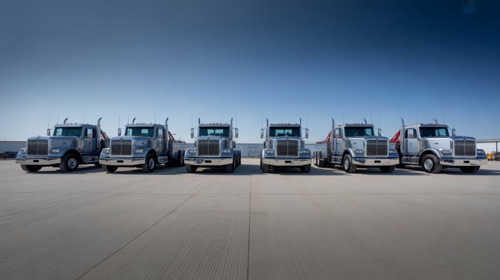 multiple trucks towings